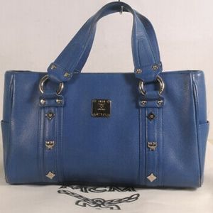 MCM Leather Blue Denim color Handbag w/ Dust Bag🙊